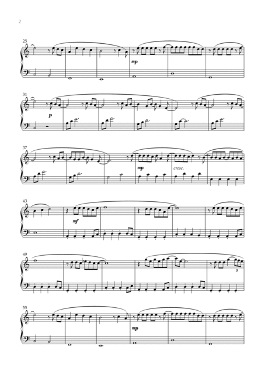 Flowers Easy Piano scores gallery preview page 2