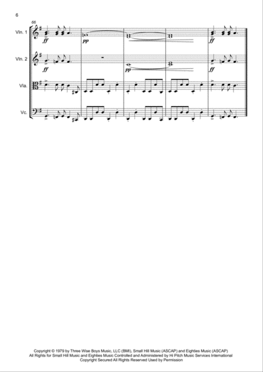 My Sharona String Quartet scores gallery preview page 6