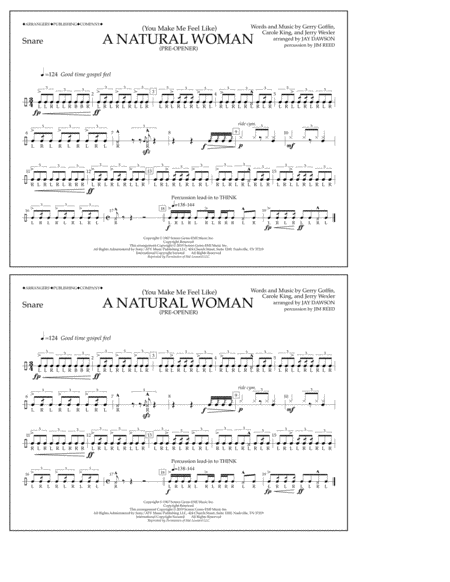 (You Make Me Feel Like) A Natural Woman (Pre-Opener) (arr. Jay Dawson) - Snare
