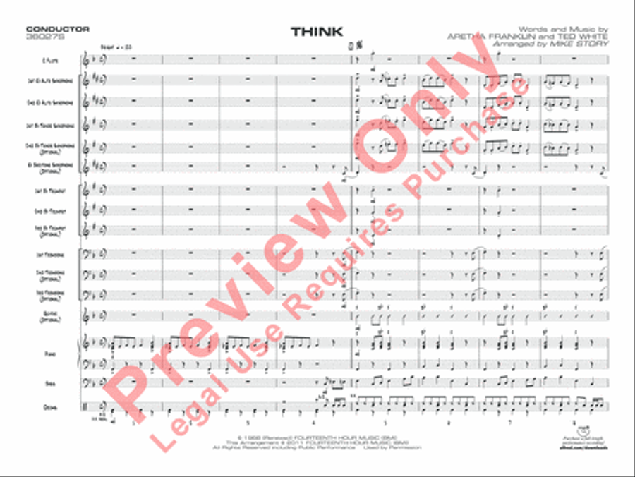 Think (from The Blues Brothers) Jazz Ensemble scores gallery preview page 4