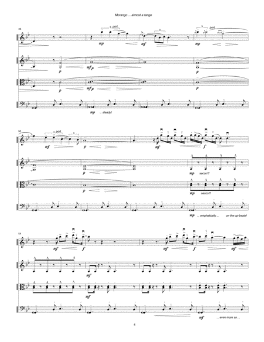 Morango ... almost a tango (1983) full score String Quartet scores gallery preview page 6