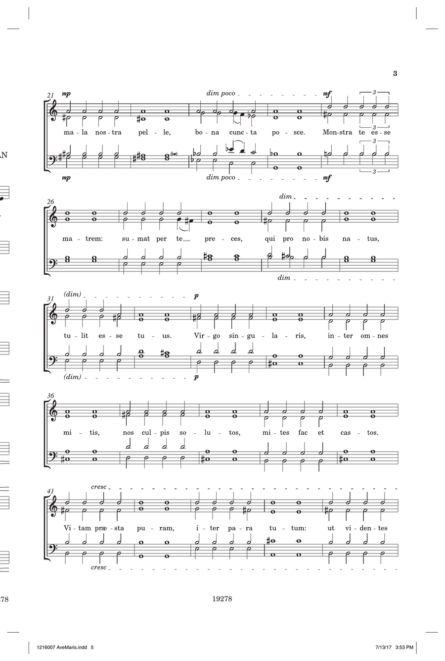 Ave Maris Stella Ave Maris Stella 4-Part scores gallery preview page 2