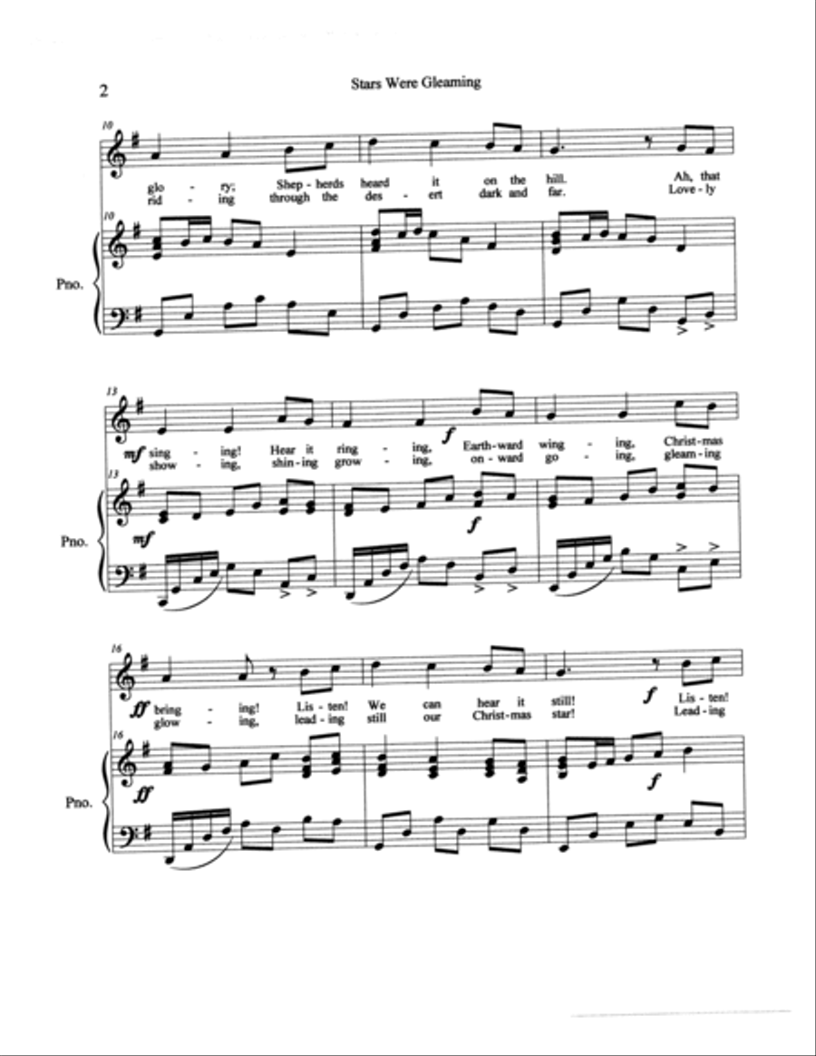 Stars Were Gleaming Voice scores gallery preview page 2