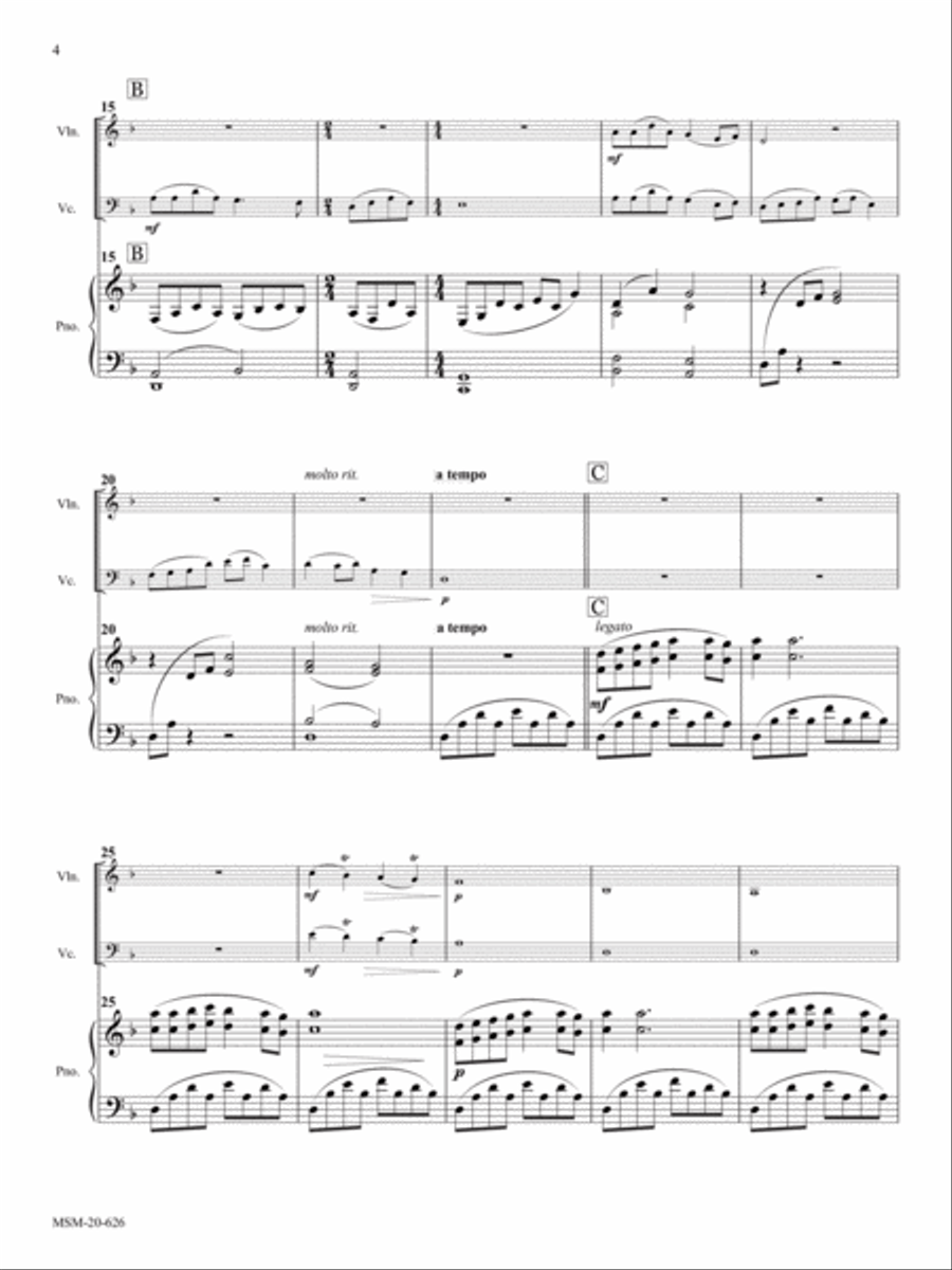 Let All Mortal Flesh Keep Silence Piano Trio scores gallery preview page 2