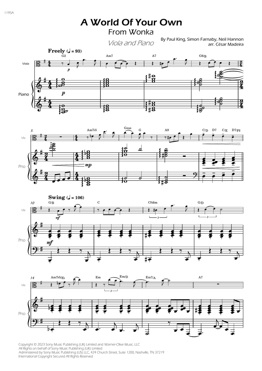 A World Of Your Own Viola scores gallery preview page 3