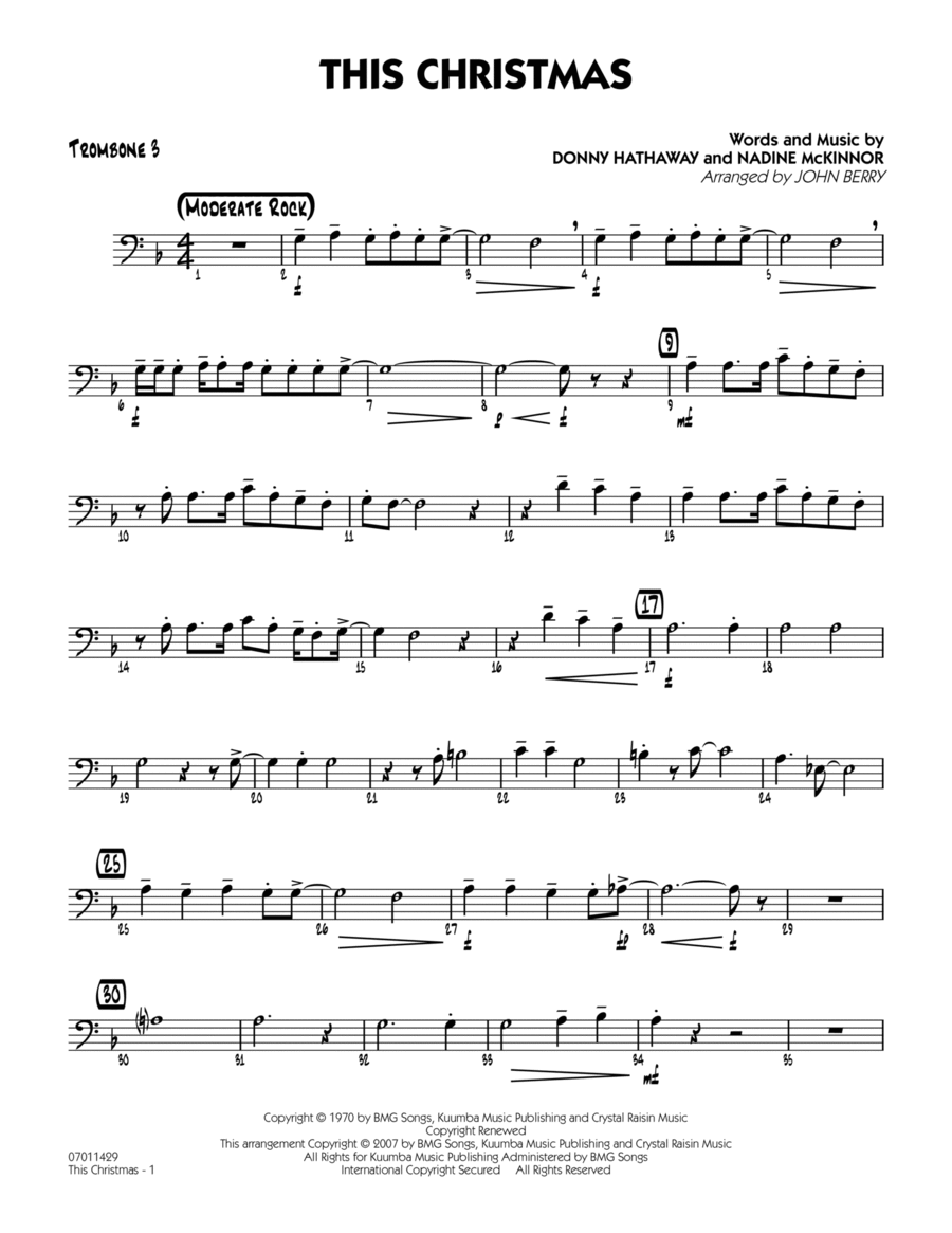 This Christmas - Trombone 3 Jazz Ensemble scores gallery preview page 1