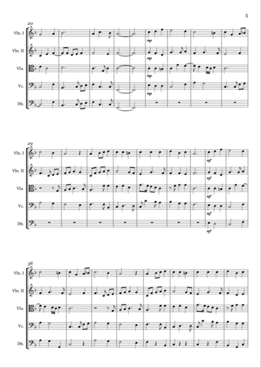 Six Dowland Songs: Suite For Strings String Orchestra scores gallery preview page 5