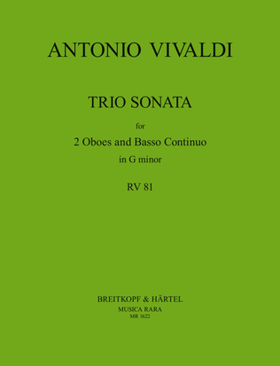 Book cover for Trio Sonata in G minor RV 81
