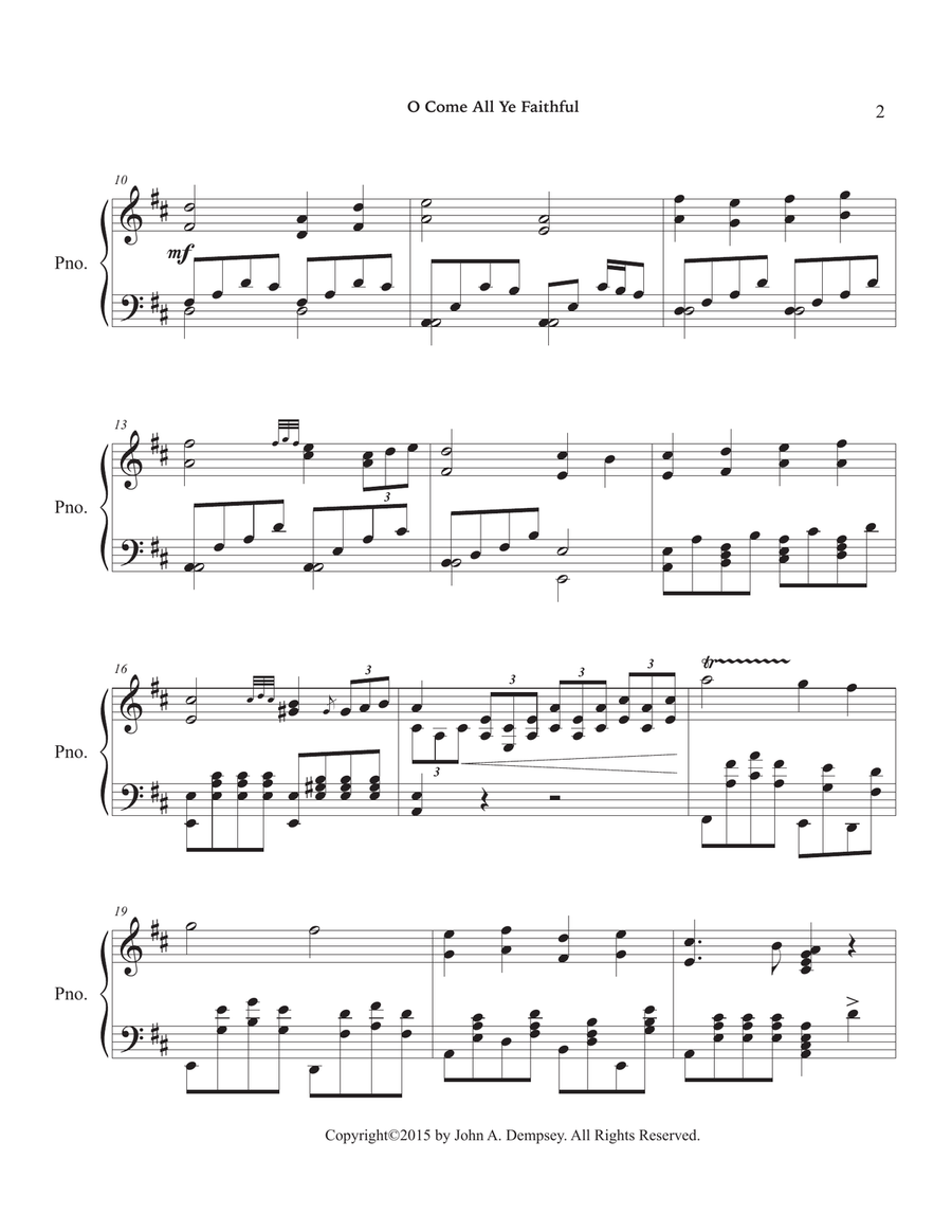 O Come All Ye Faithful (Piano Solo) Piano Solo scores gallery preview page 5