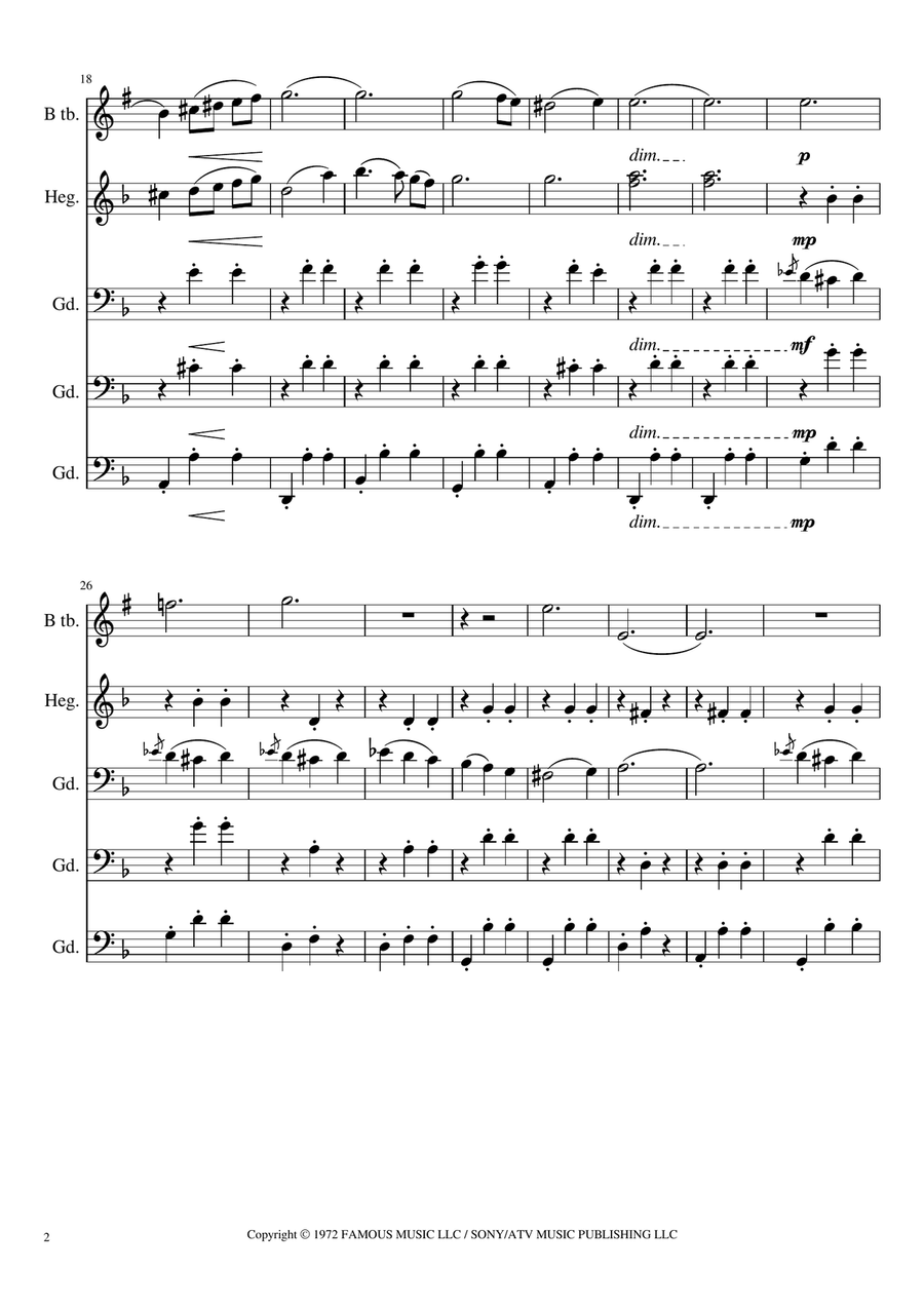 The Godfather Waltz Small Ensemble scores gallery preview page 2