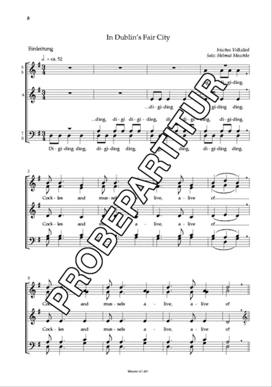 Vier irische Folksongs Vier irische Folksongs 4-Part scores gallery preview page 9
