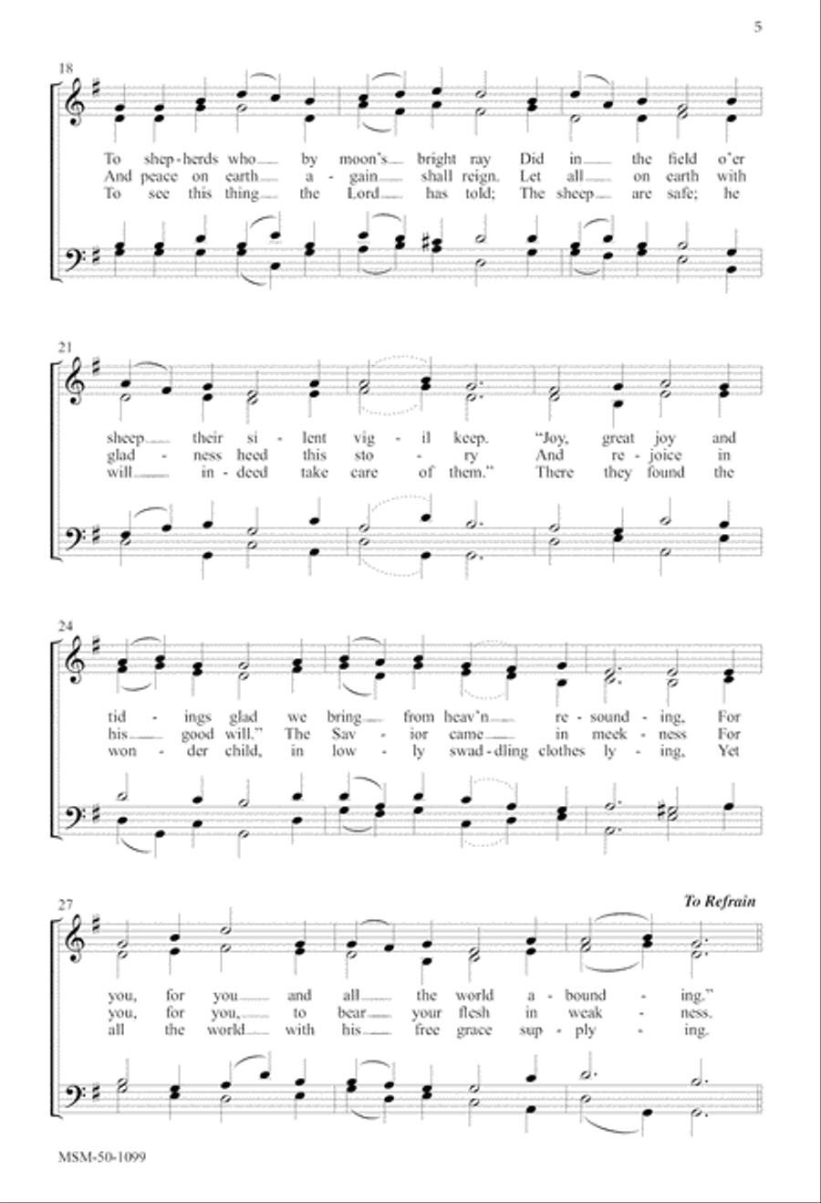 He Whom Shepherds Once Came Praising The Quempas Carol 4-Part scores gallery preview page 3