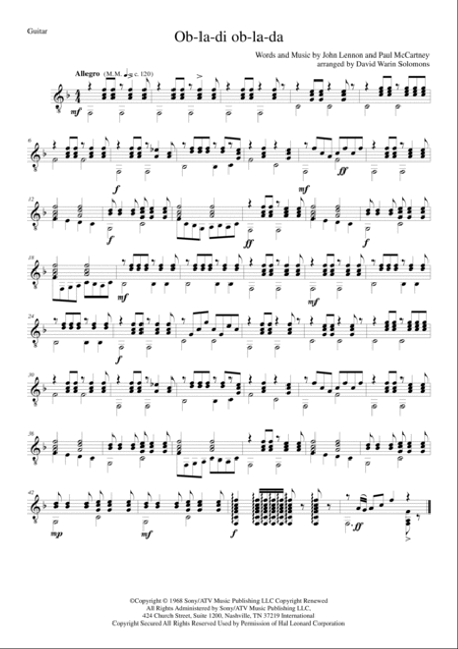 Ob-La-Di, Ob-La-Da Flute scores gallery preview page 4