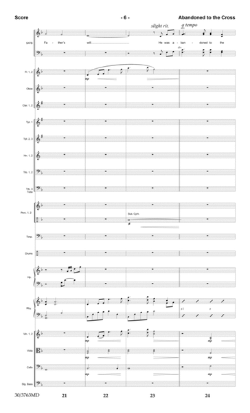 Abandoned to the Cross - Orchestral Score and CD with Printable Parts