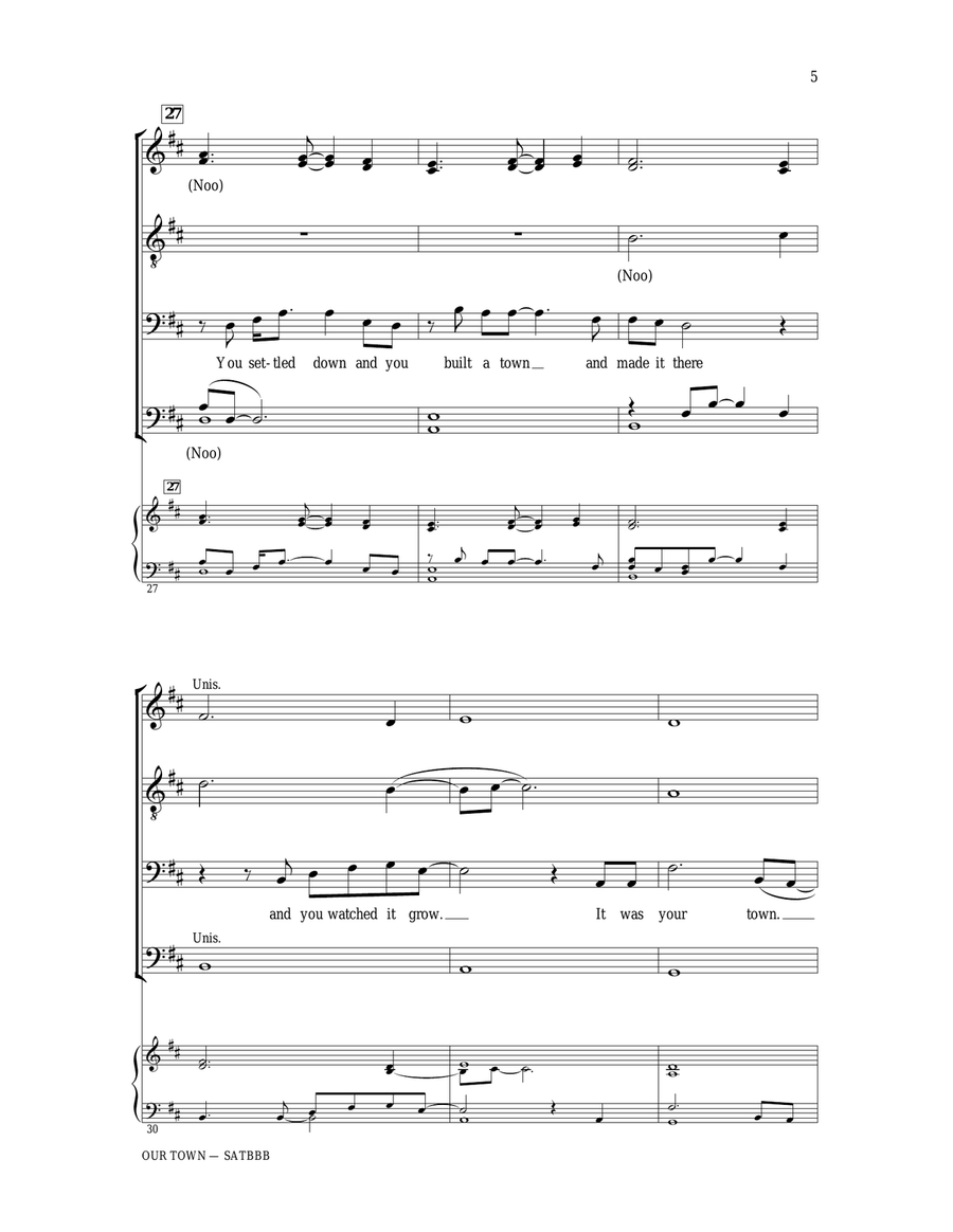 Our Town (from Cars) (arr. Philip Lawson) 4-Part scores gallery preview page 4