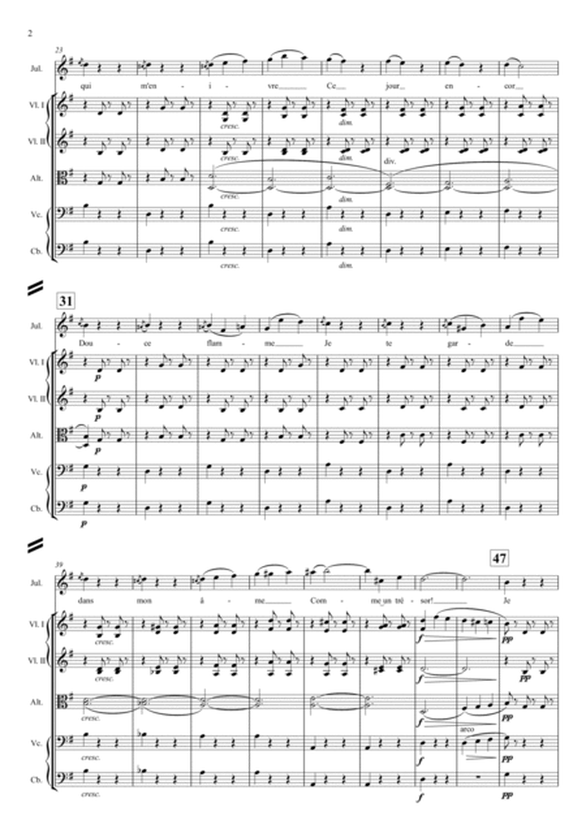 Gounod (arr. Lee): Roméo et Juliette "Ah! Je veux vivre" in G Major, Full Score