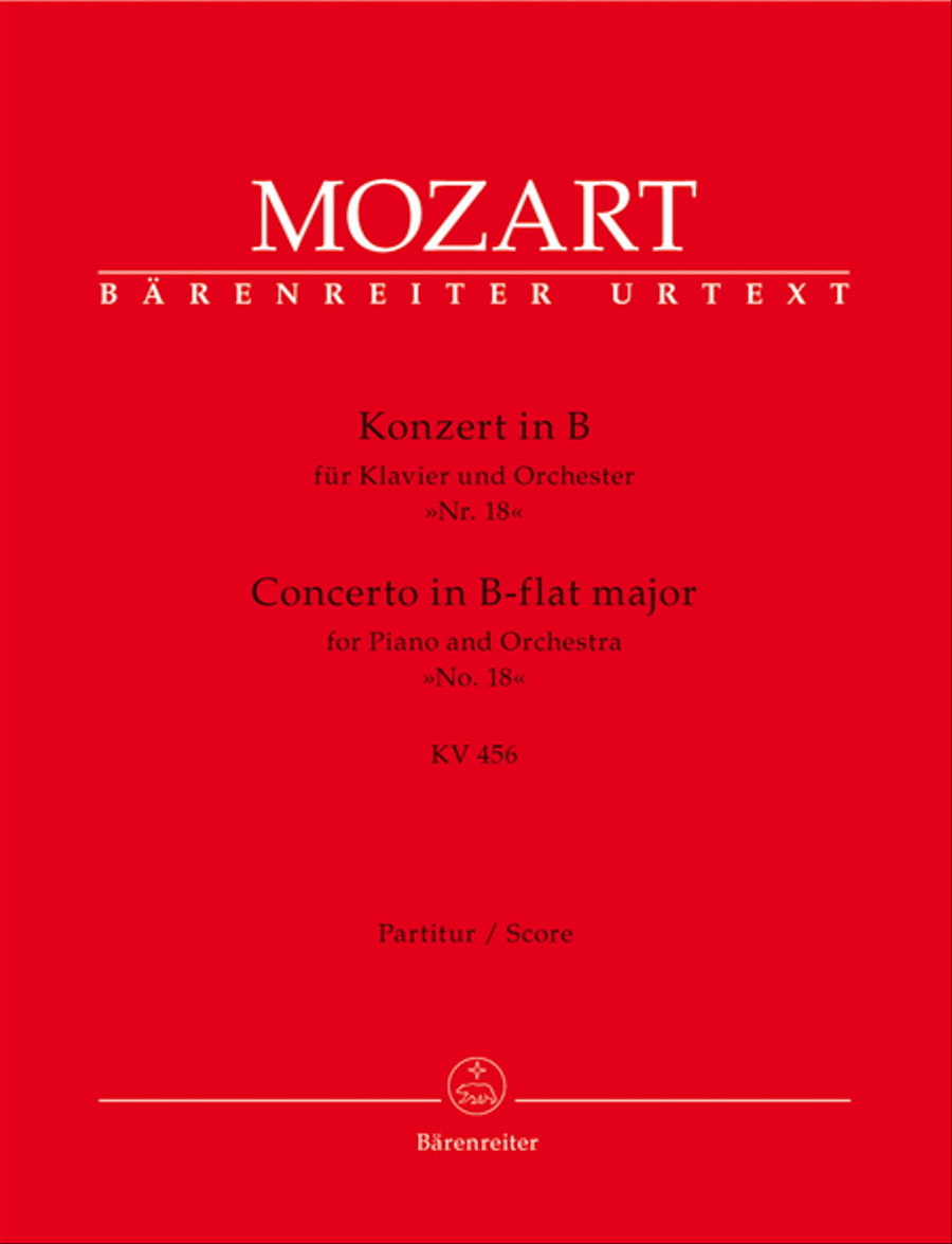 Concerto for Piano and Orchestra, No. 18 B flat major, KV 456 Orchestra scores gallery preview page 1