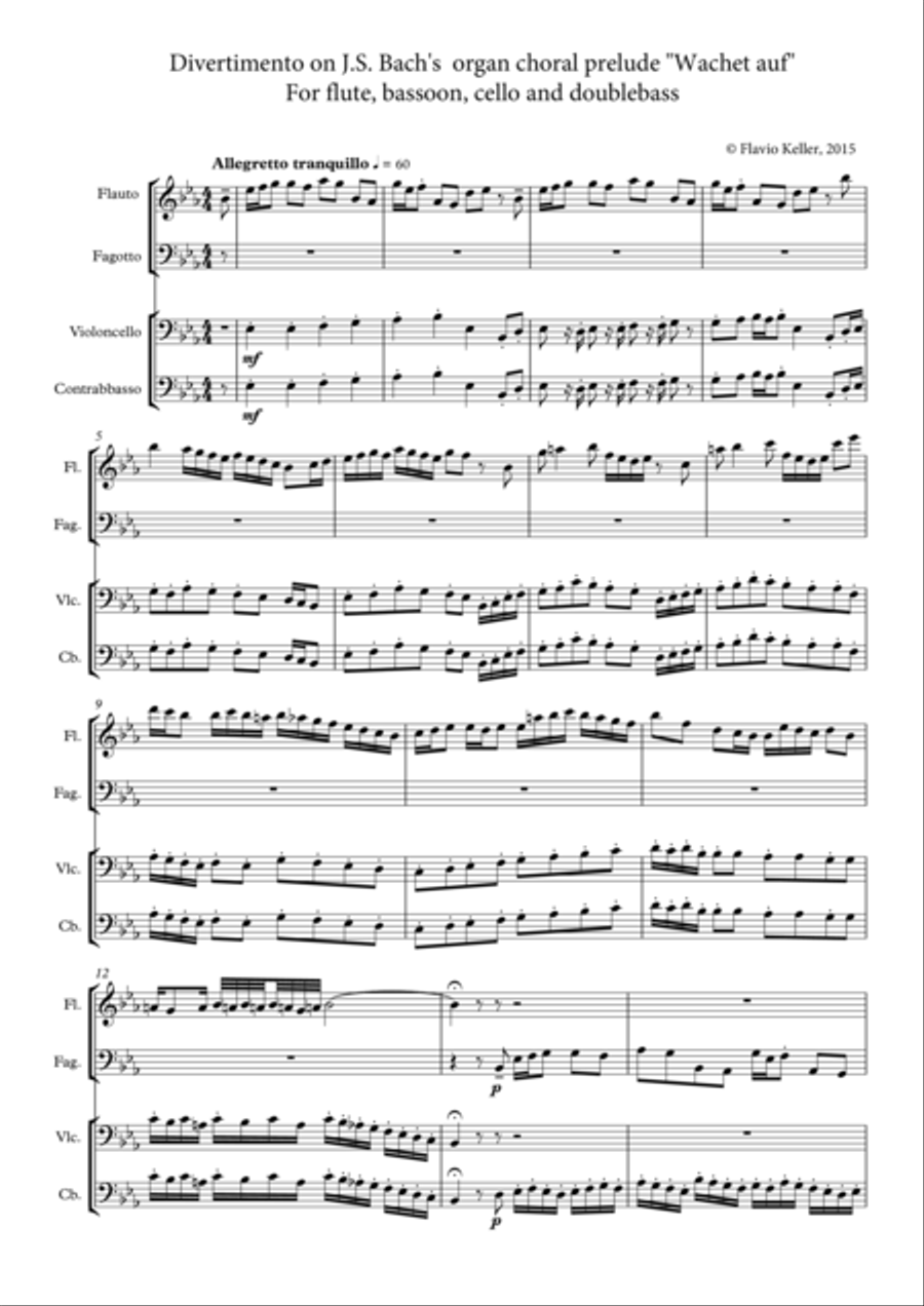 Divertimento on J.S. Bach's choral prelude 