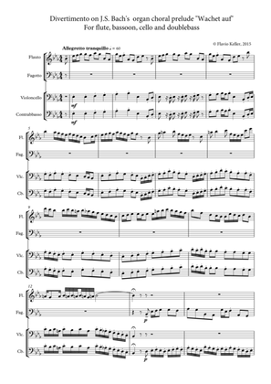Divertimento on J.S. Bach's choral prelude "Wachet auf, ruft uns die Stimme"