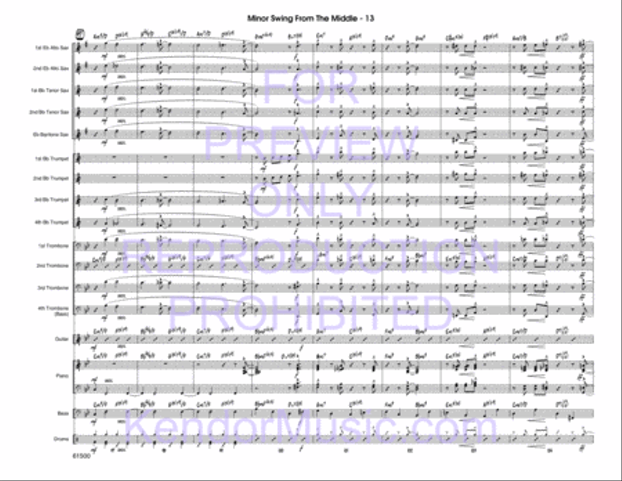 Minor Swing From The Middle Jazz Ensemble scores gallery preview page 14