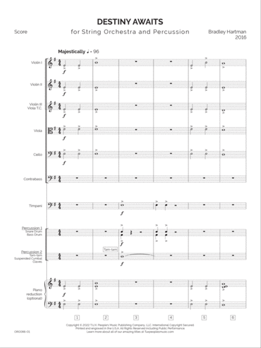 Destiny Awaits Destiny Awaits String Orchestra scores gallery preview page 6