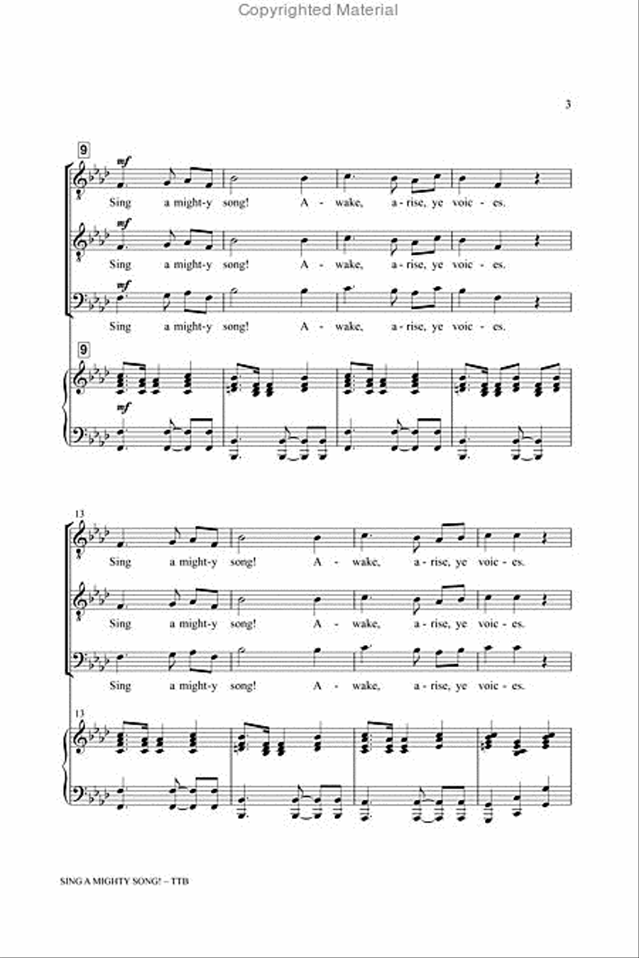 Sing a Mighty Song! TTB scores gallery preview page 4