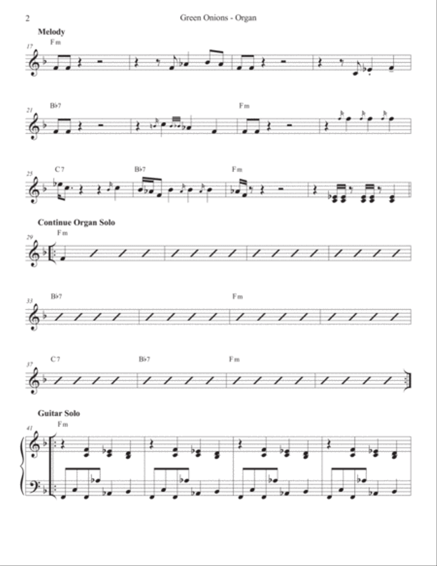 Green Onions Small Ensemble scores gallery preview page 3