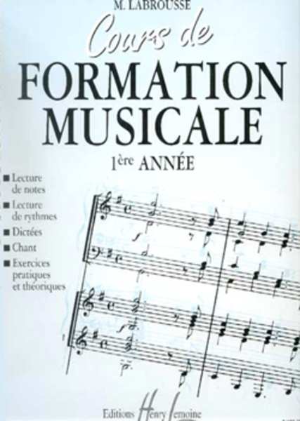 Cours de formation musicale - Volume 1