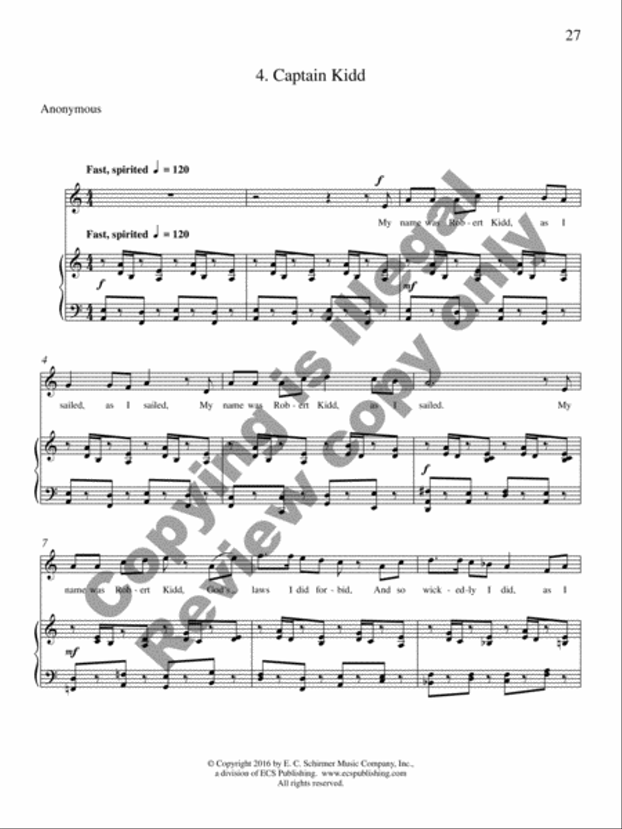 American Death Ballads (Piano/Vocal Score) High Voice scores gallery preview page 39