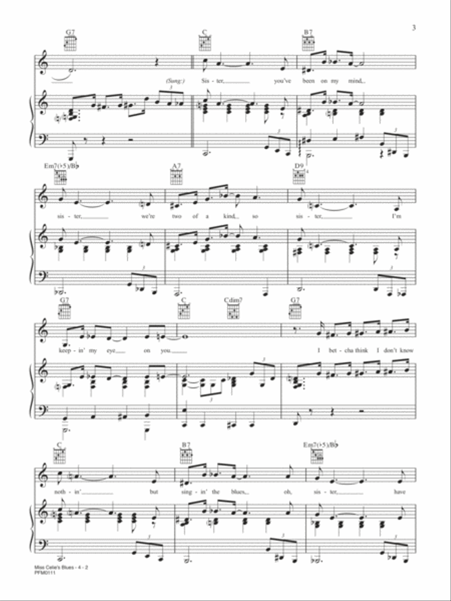 Miss Celie's Blues (Sister) (from The Color Purple) Piano, Vocal, Guitar scores gallery preview page 2