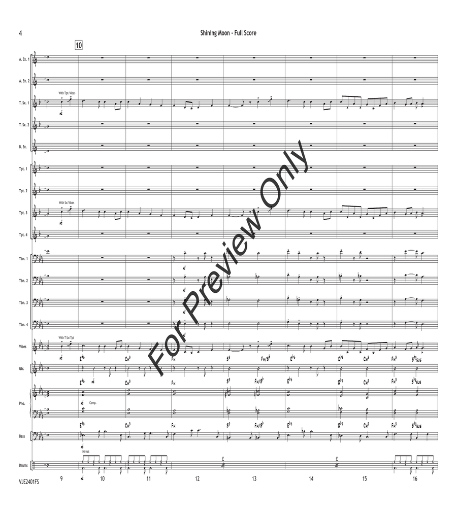 Shining Moon Jazz Ensemble scores gallery preview page 4