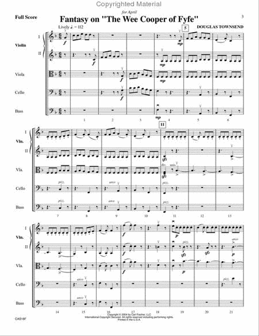 Fantasy on 'The Wee Cooper of Fife' String Orchestra scores gallery preview page 2
