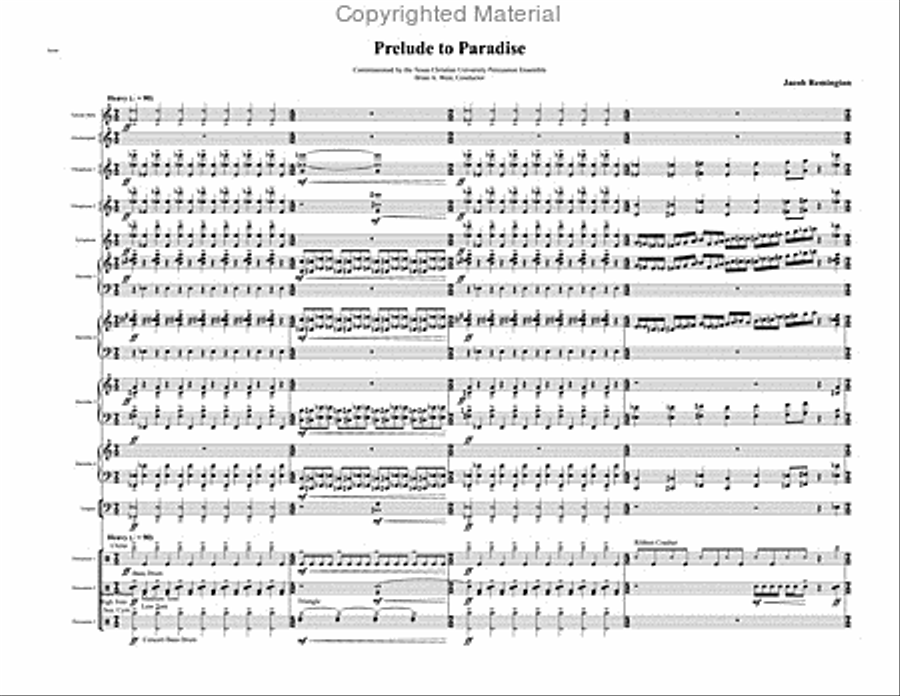 Prelude to Paradise (score & parts) Percussion Ensemble scores gallery preview page 2