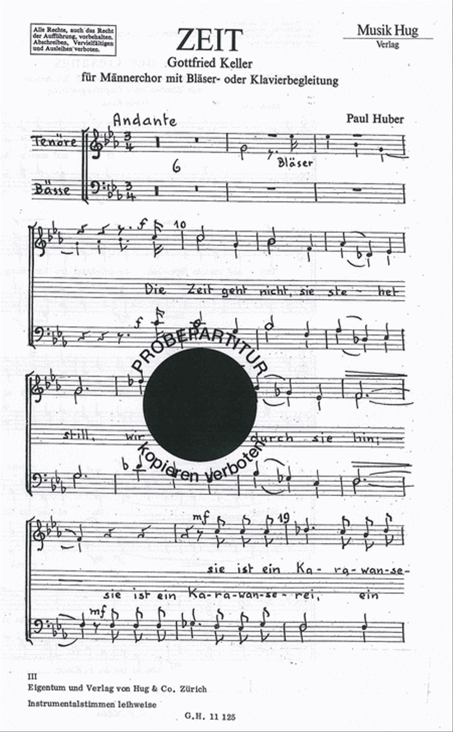 Zeit Zeit Choir scores gallery preview page 1