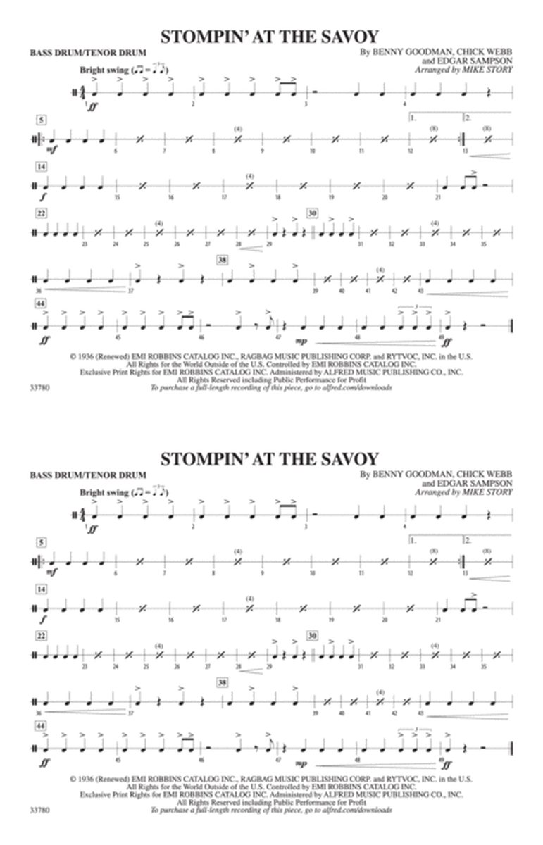 Stompin' at the Savoy: Bass Drum/Tenor Drum
