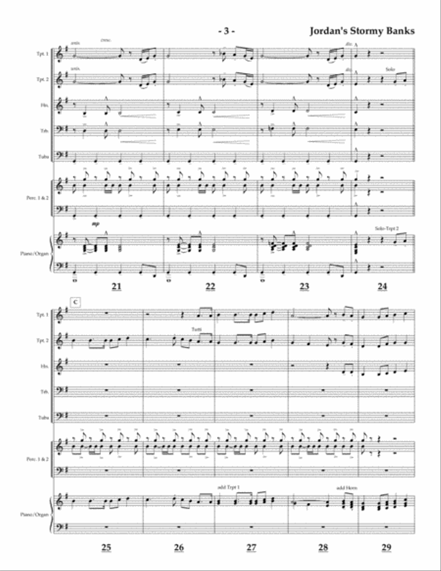 On Jordan's Stormy Banks for Brass Quintet image number null