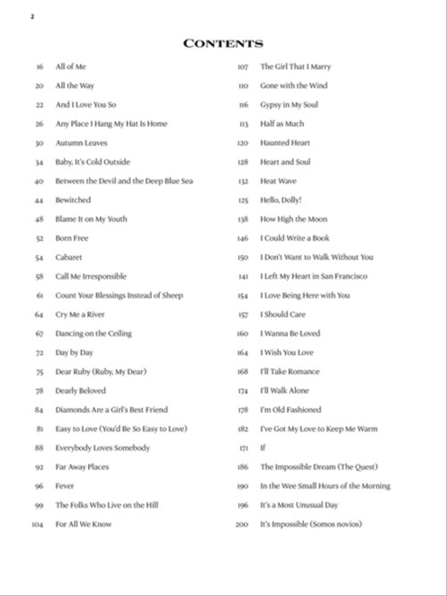 The Great American Songbook – The Singers Piano, Vocal, Guitar scores gallery preview page 2