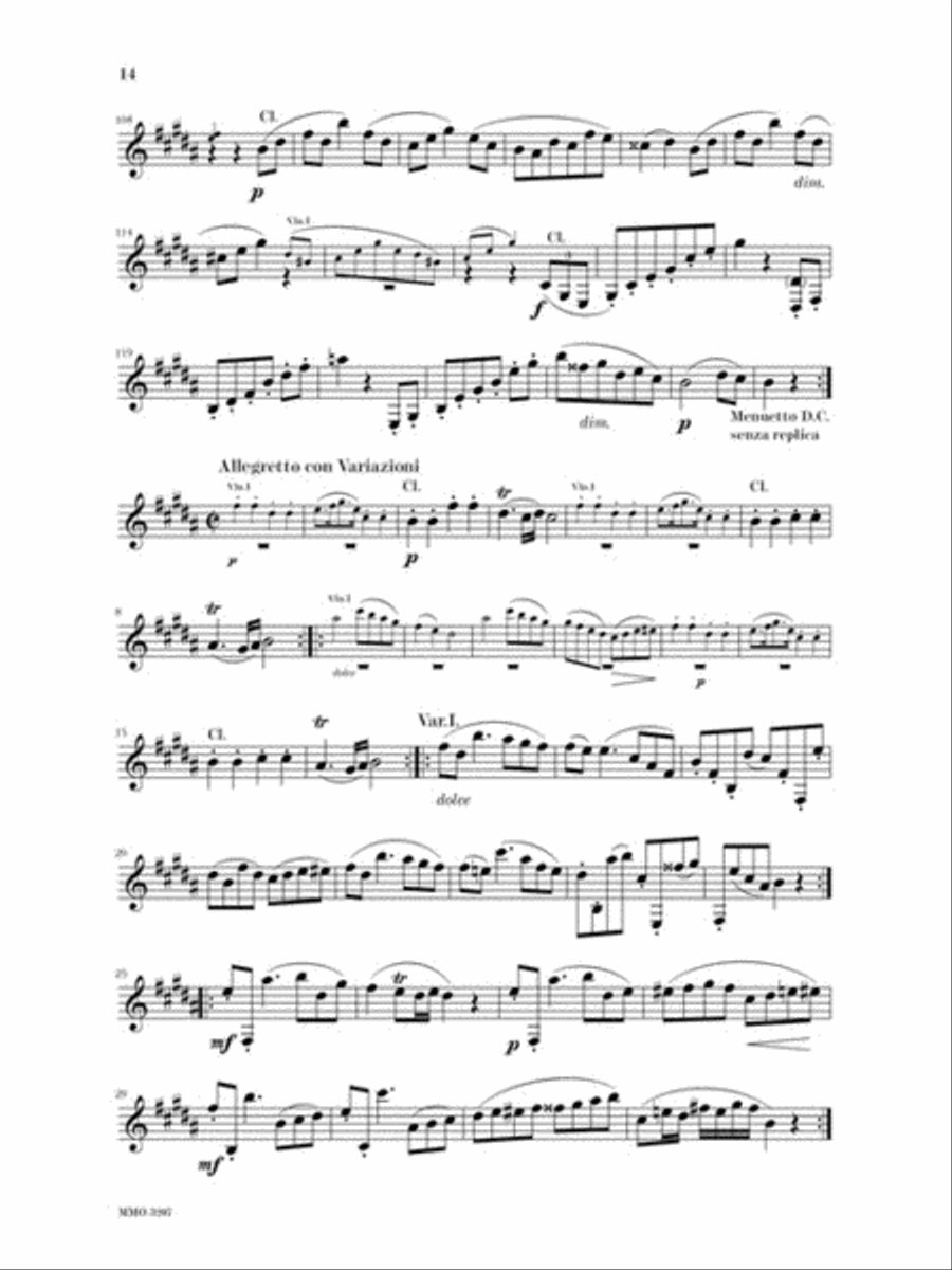 Mozart Quintet in A, KV581 Clarinet scores gallery preview page 5