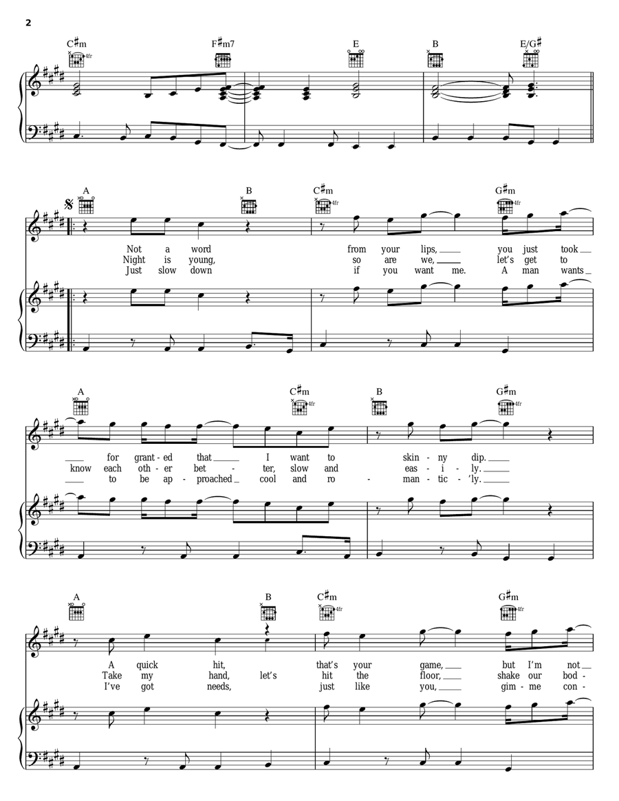 We Don't Have To Take Our Clothes Off Piano, Vocal, Guitar scores gallery preview page 2