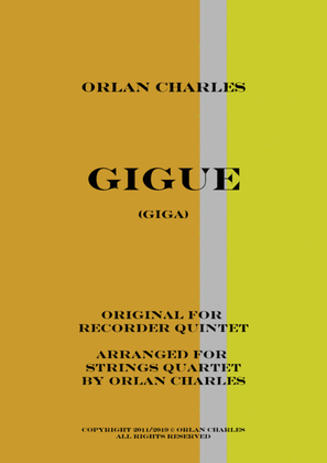 Gigue (Giga) - for strings quartet