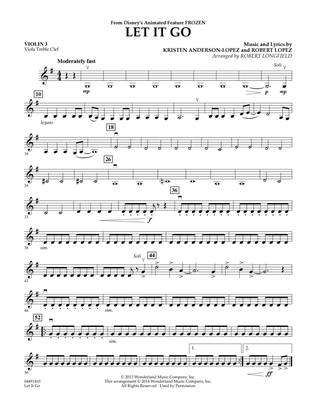 Let It Go - Violin 3 (Viola T.C.)