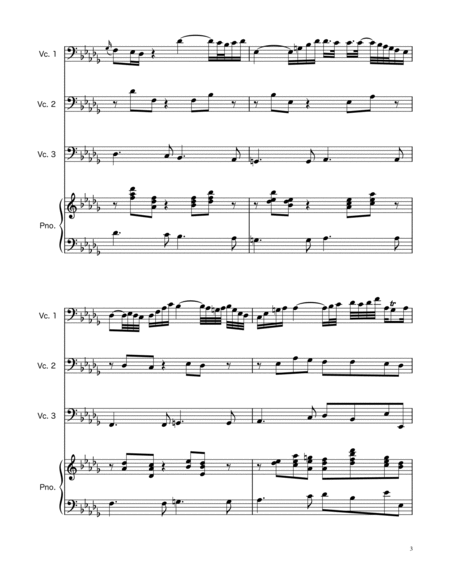 Arioso BWV 156 - Cello Trio w/Piano image number null