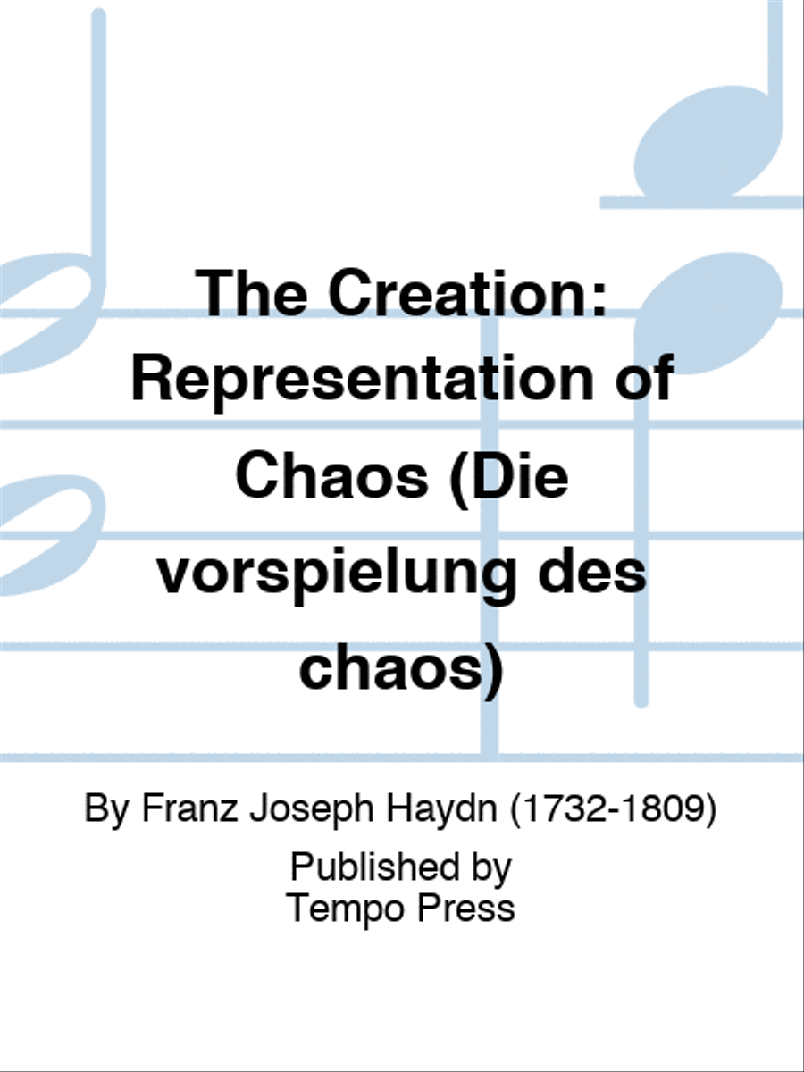 CREATION, THE: Representation of Chaos (Die vorspielung des chaos) Score scores gallery preview page 1