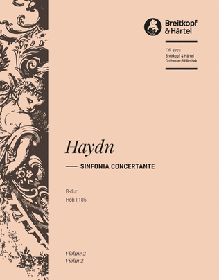 Book cover for Sinfonia Concertante in Bb major Hob I:105