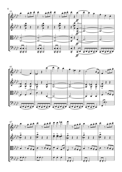 Ludwig van Beethoven - Egmont "Overture" - For String Quartet (Full Score) image number null