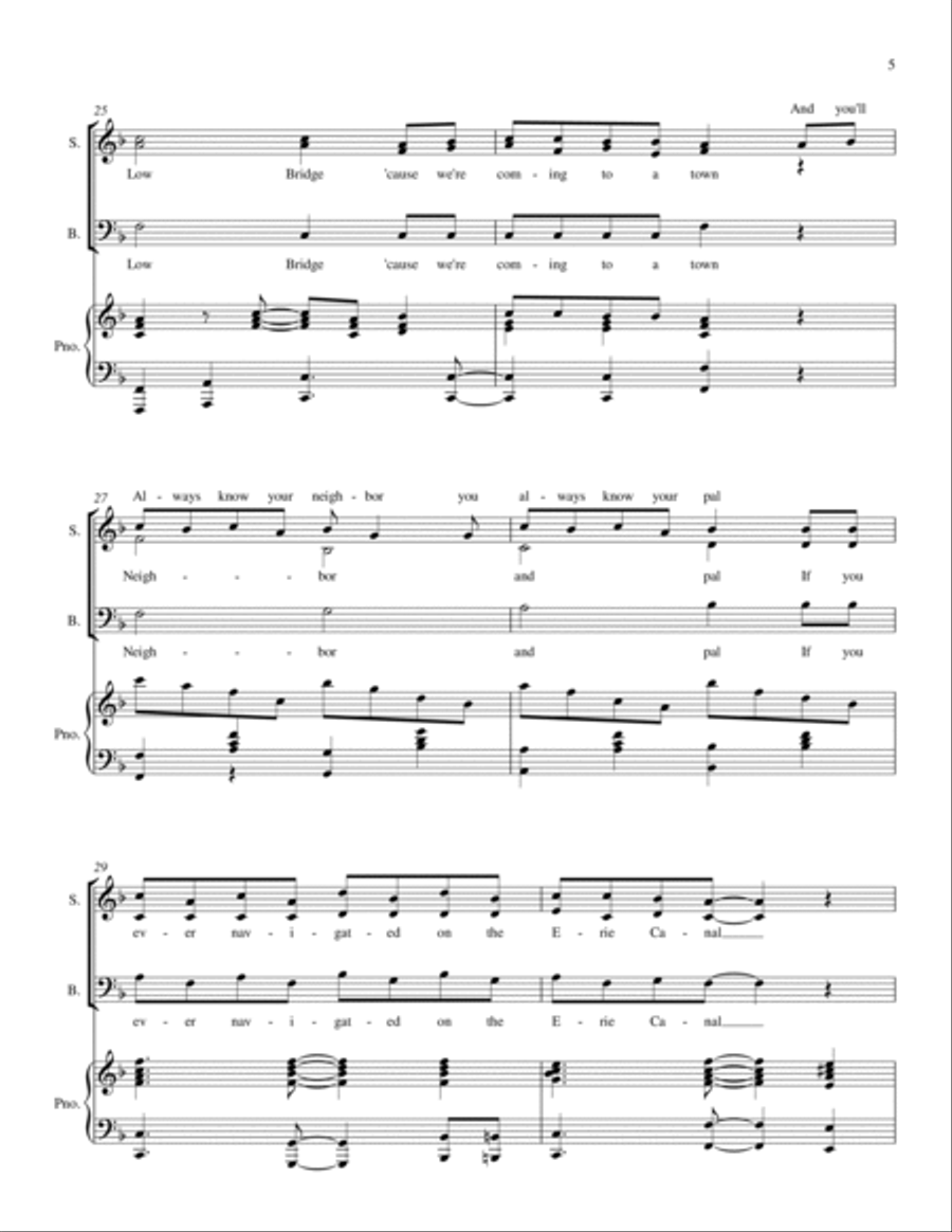 Erie Canal Choir scores gallery preview page 5