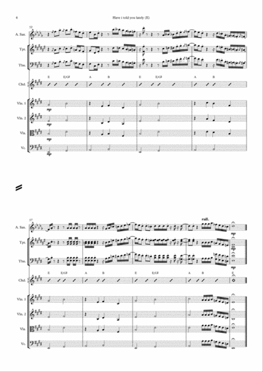 Have I Told You Lately Small Ensemble scores gallery preview page 4