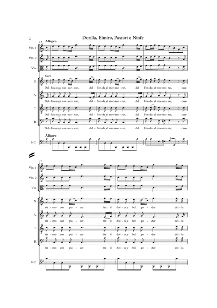 "Dell'aura al sussurrar" from the opera "Dorilla in Tempe, RV 709" - Score Only