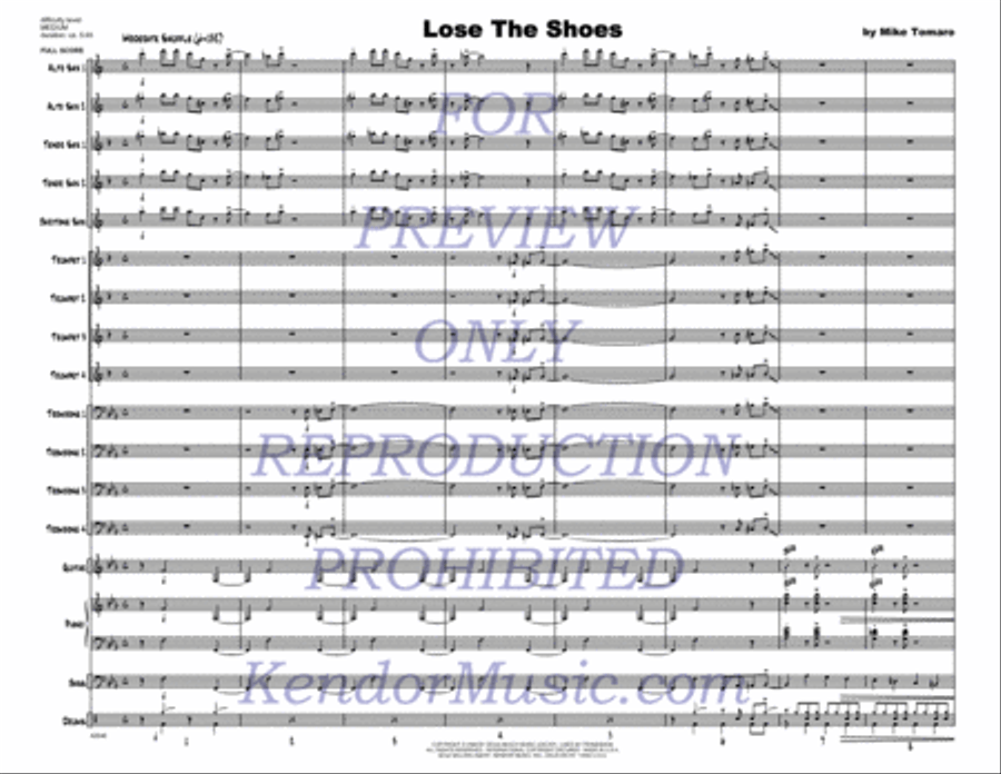 Lose The Shoes (Full Score) Jazz Ensemble scores gallery preview page 2