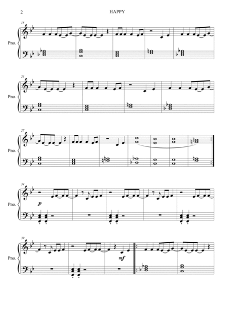 Happy Easy Piano scores gallery preview page 2